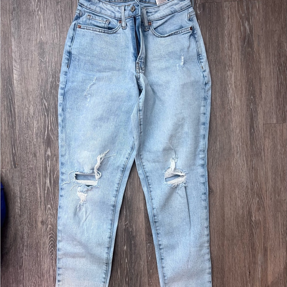 Light Blue Distressed Women Jeans